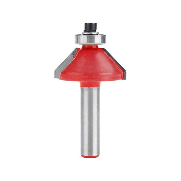 felsőmaró fára, 45° kúpos (szögmaró), csapágyas, D30×H13, befogás: 8mm, keményfém lapkás termék fő termékképe