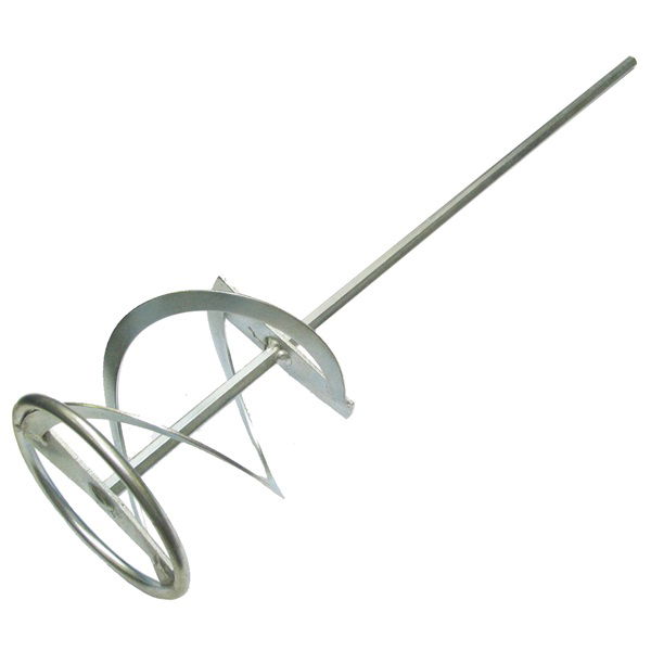 festék- és habarcskeverő szár, fúrógéphez, hatszög befogás; 400×80mm, horganyzott termék fő termékképe