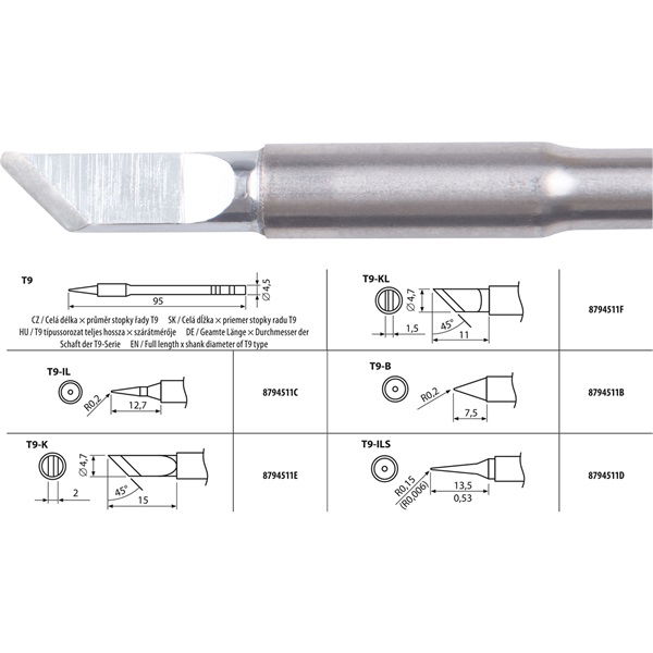 forrasztócsúcs T9-K a 8794511 forrasztó pákához termék fő termékképe