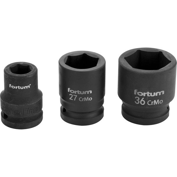 gépi (impakt) dugófej 3/4", 65mm, L 80 mm, feketített, FORTUM termék fő termékképe