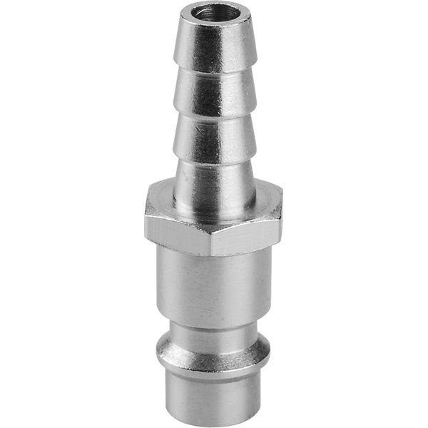 gyorscsatlakozó-dugó, tömlővéggel, 1/4", 6mm, nikkelezett réz, bliszteren termék fő termékképe