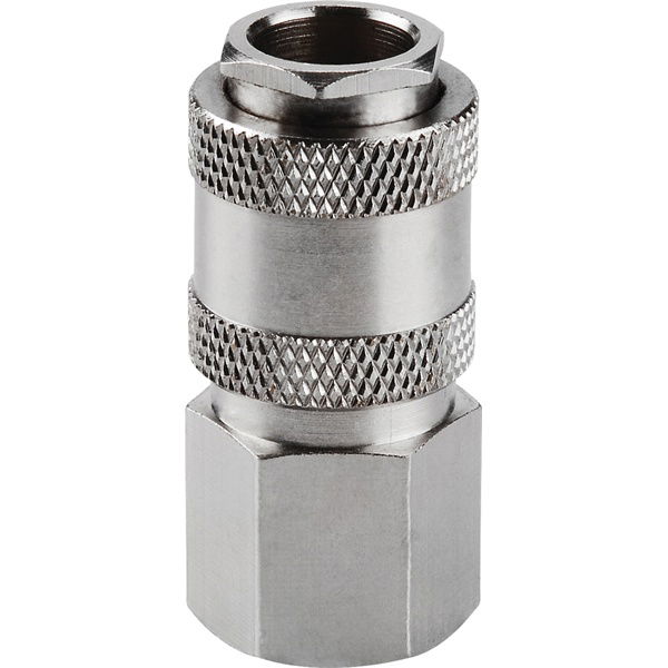 gyorscsatlakozó-hüvely, belső menettel, 1/2", nikkelezett réz, bliszteren termék fő termékképe