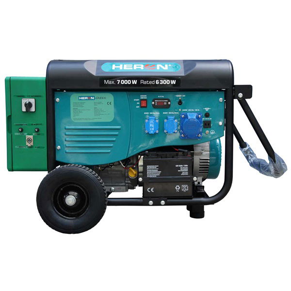 HERON 421 GREEN, egyfázisú, 6,8 kVA-es, távindítóval felszerelt áramfejlesztő termék fő termékképe