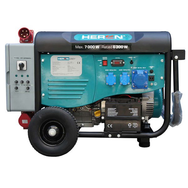 HERON 421 GREY +; háromfázisú hálózatba köthető 1 fázisú; 6,8 kVA-es vészhelyzeti áramfejlesztő, kommunikációs egységgel termék fő termékképe