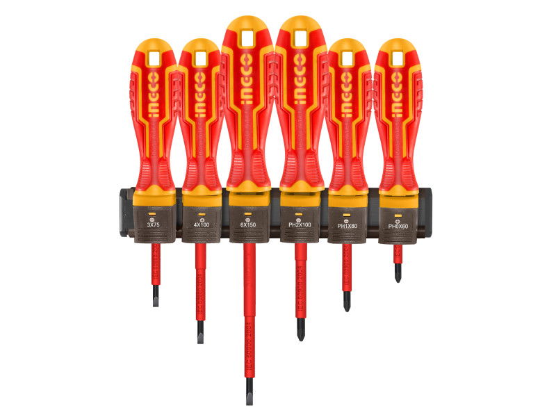 INGCO Csavarhúzó készlet 6 részes mágneses 1000 V-ig szigetelt termék fő termékképe
