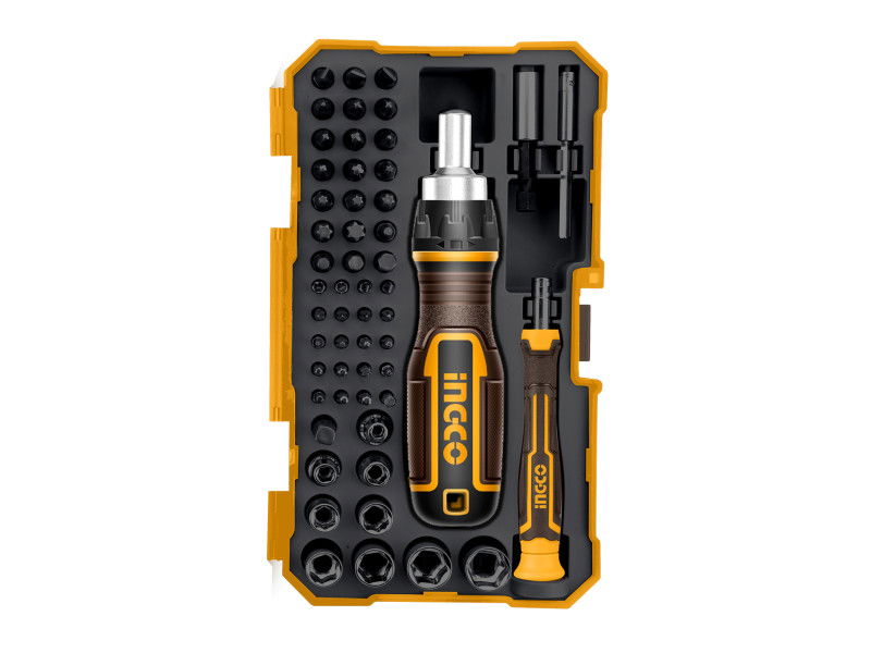 INGCO Racsnis és precíziós csavarhúzó készlet 55 részes termék fő termékképe