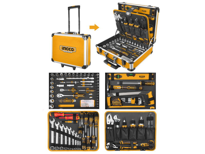 INGCO Szerszámkészlet 147 részes görgős kofferban termék fő termékképe