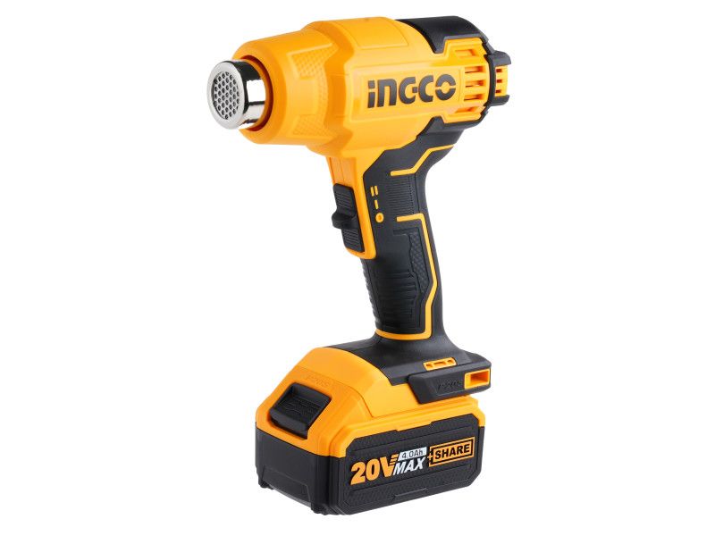 INGCO Akkus hőlégfúvó 550°C 20 V (1 x 4,0 Ah akku + töltő) termék fő termékképe