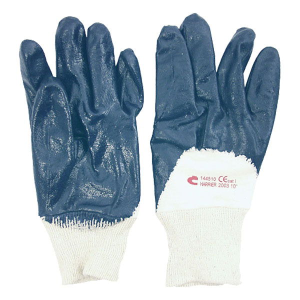 kesztyű 10-es méret HARRIER, olajálló, kék; mártott, nitril termék fő termékképe