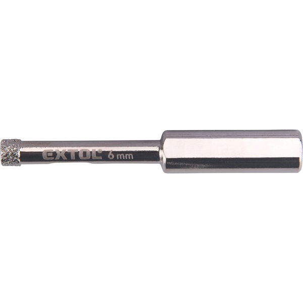 körkivágó üvegre, kerámiára  és csempére, gyémánt vágóél; 6×65mm, fúrógépbe fogható termék fő termékképe