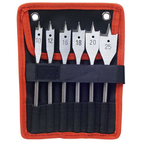 központmaró klt. fához 6db; 10-12-16-18-20-25mm, 152mm hosszú, edzett szénacél, hatszög befogás, DIN3126 termék fő termékképe