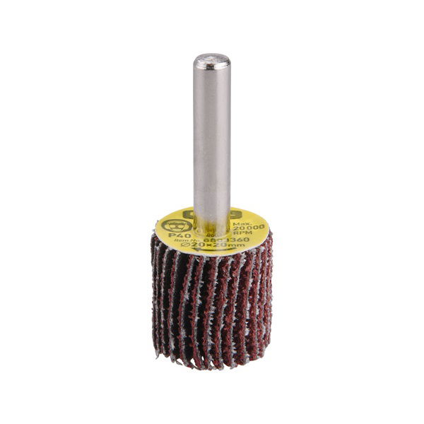 lamellás csiszoló, csapos, 6 mm befogás, Alu-Oxid, 20×20mm; P40, max.: 20.000 ford./perc termék fő termékképe