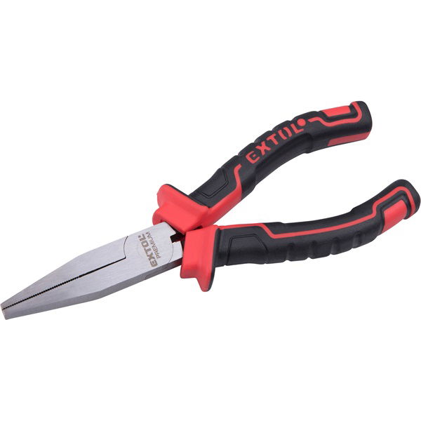 lapos fogó; 160mm, duál  vörös/fekete, TPR nyél, akasztós szerszámtartó termék fő termékképe