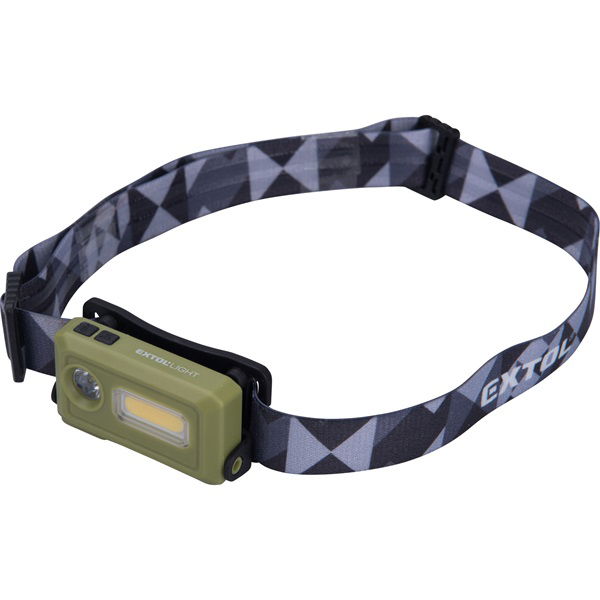 LED fejlámpa, SMD+COB, 140 Lumen; tölthető akkuval, 8 funkció, cseppálló IPX4 termék fő termékképe