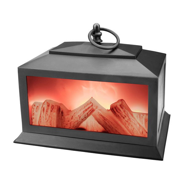 LED kandalló, mini, dekorációs, láng hatású, sárga fényű, elem nélkül termék fő termékképe