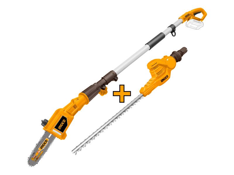 INGCO Akkus magassági sövény 460 mm és ágvágó 200 mm 0-400 mm 20 V (1 x 2,0 Ah akku + töltő) termék fő termékképe