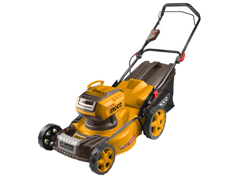 INGCO Akkus fűnyíró 460 mm 2 x 20 V szénkefe nélküli (2 x 5,0 Ah akku + 8,0 A dupla töltő) termék fő termékképe