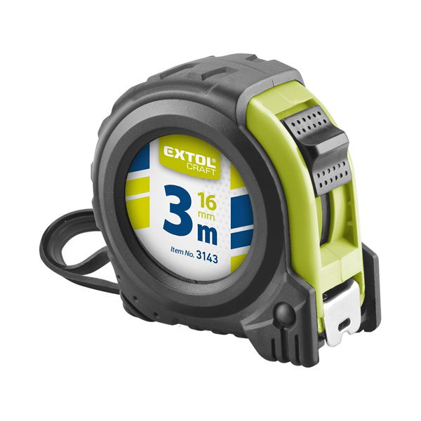mérőszalag, gumírozott, 1 stoppos; 3m×16mm termék fő termékképe