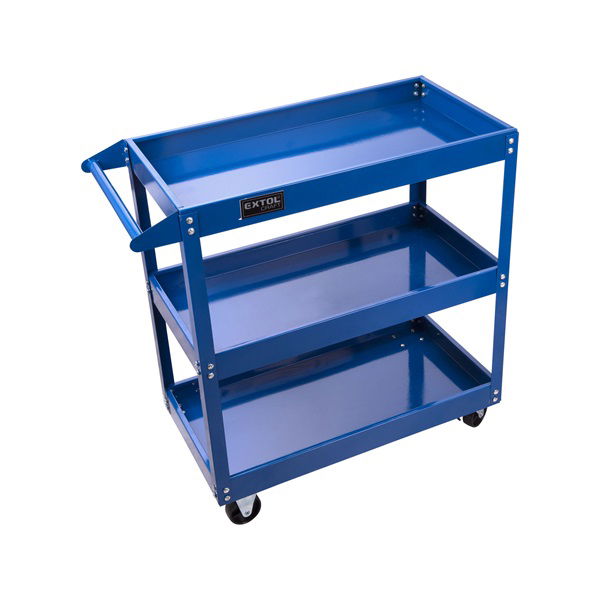 műhelykocsi (szerszámkocsi/szerszámtartó), 3 tálcás, gurulós, max. kapacitás:120 kg, saját tömeg: 10,5 kg termék fő termékképe