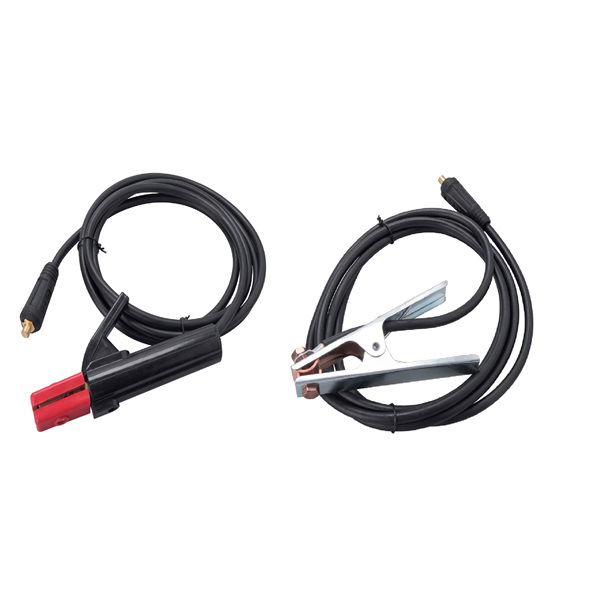 munkakábel elektródafogóval + földelőkábel csipesszel, 8796011 inverterhez, 160 A, 3 m, 16 mm2, MMA hegesztéshez termék fő termékképe