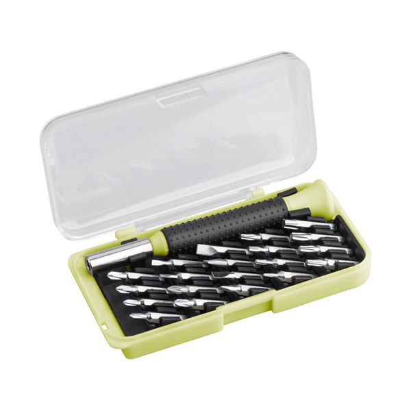 órás csavarhúzó klt. 22 db C.V. bitekkel; lapos 1,5-3mm, PH000-PH1, PZ0-PZ1, imbusz: 1,5-3mm, torx: T6-20 termék fő termékképe