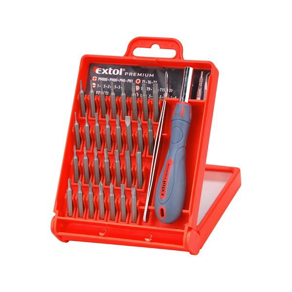 órás csavarhúzó klt. 32 db C.V. bitekkel; termék fő termékképe