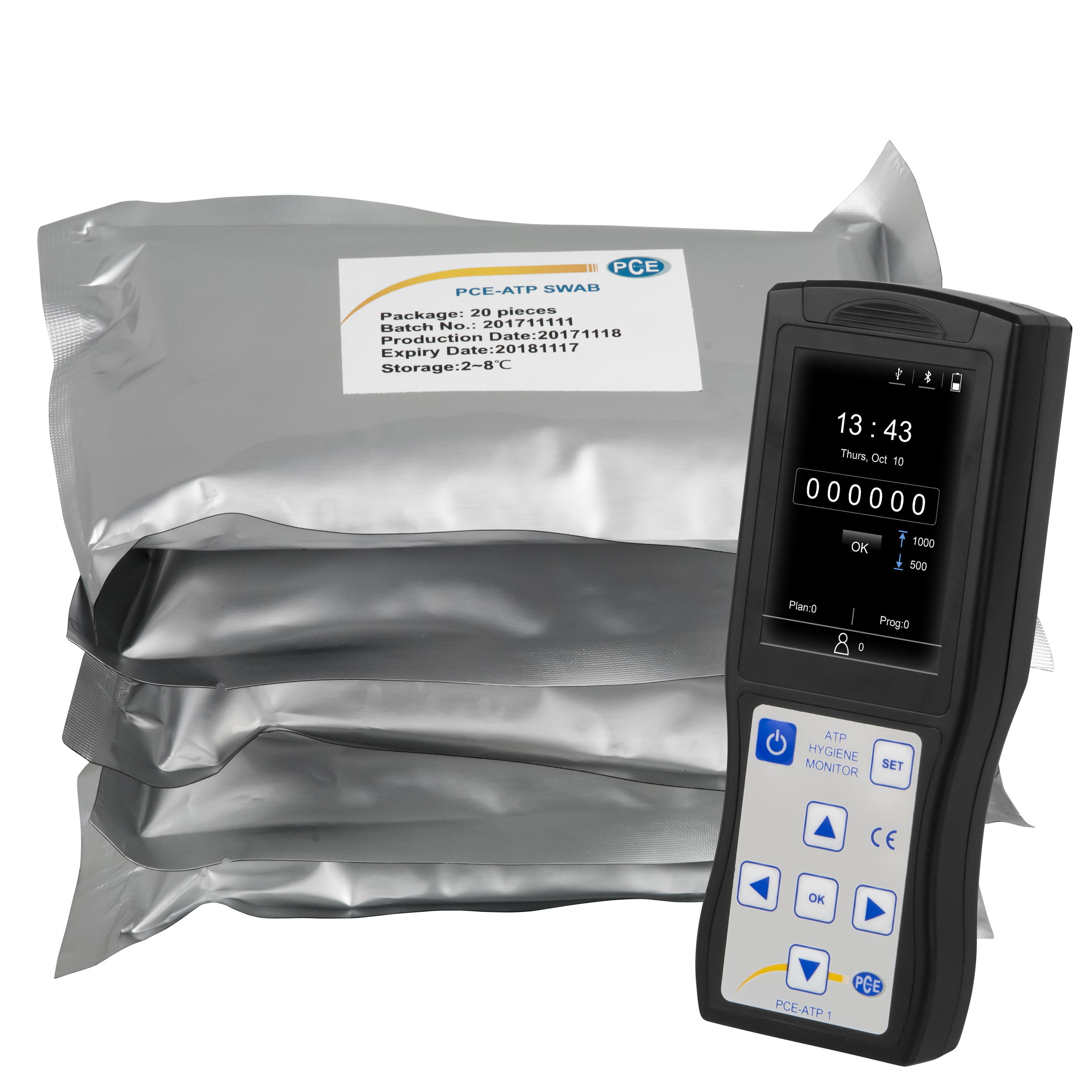 Pce-atp 1-kit atp tesztelő pce-atp 1 és 1 csomag teszt cső (100 db) pce-atp swab termék fő termékképe