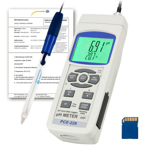 Pce-228slur-ica ph-mérő gyári kalibrálással termék fő termékképe