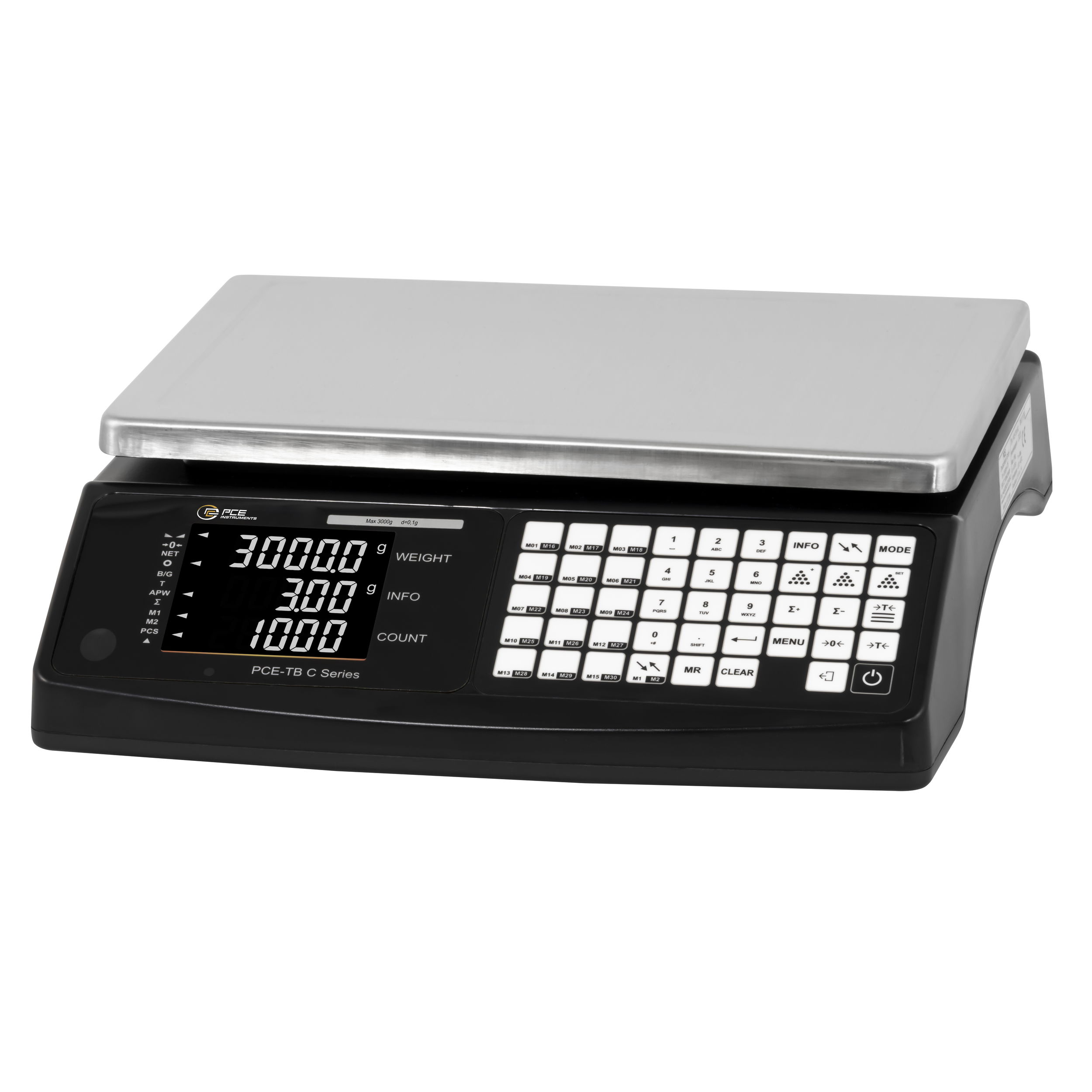 Pce-tb 3c számláló mérleg max. 3 kg - 0,1 g felbontás termék fő termékképe