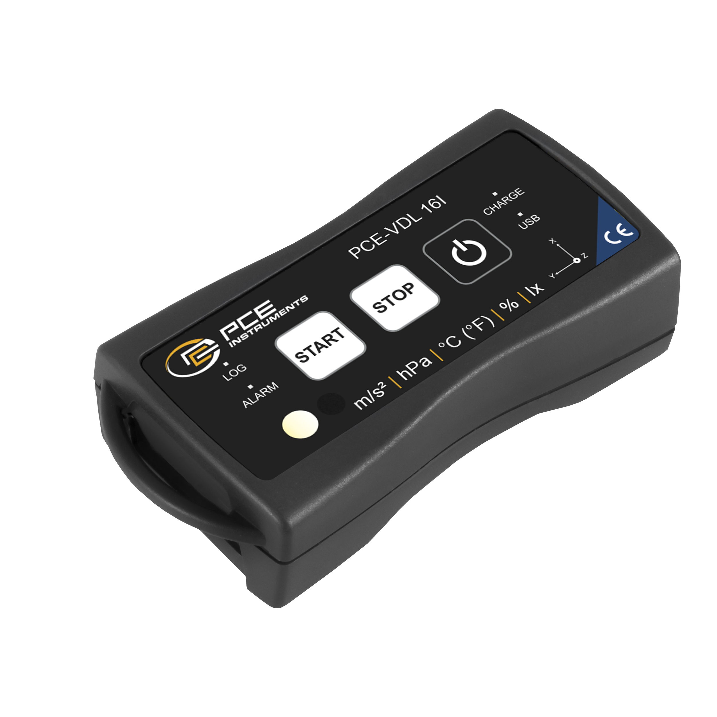 Pce-vdl 16i shocke adatrögzítő , mintavételi sebesség 1600 hz, beépített hőmérséklet, páratartalom, légnyomás és fény érzékelőkkel termék fő termékképe