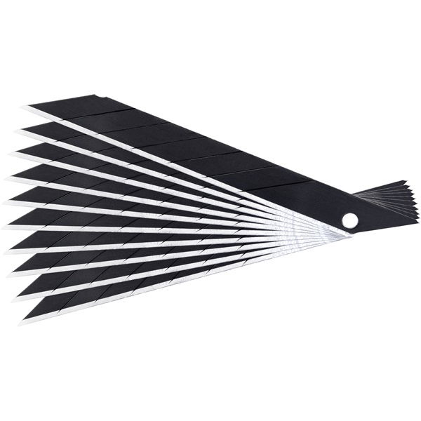 pótpenge 10 db, fekete, tripla vágóéllel; 9×100×0,7mm, SK2 acél, HRC > 67, lézeres élezés termék fő termékképe