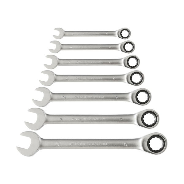 racsnis csillag-villás kulcs klt. 7db; 8-19mm CrV. 72 foggal, 1 irányú forgás termék fő termékképe