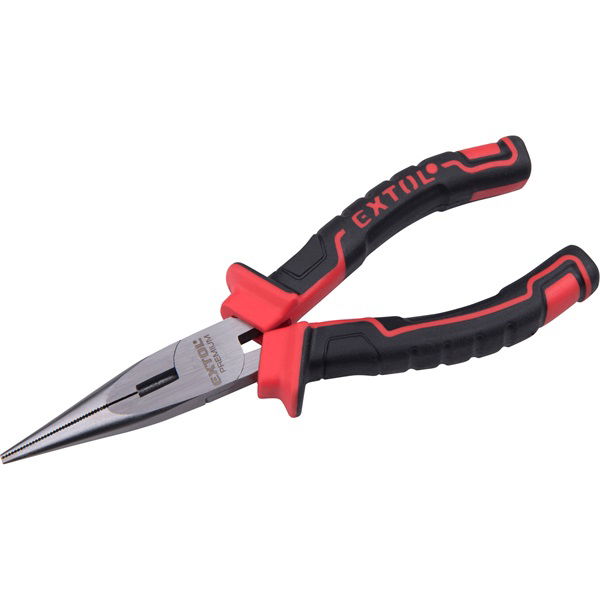 rádiós fogó; 160mm, duál  vörös/fekete, TPR nyél, akasztós szerszámtartó termék fő termékképe