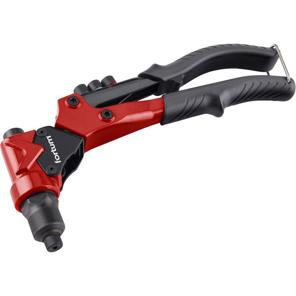 szegecsanya- és popszegecshúzó fogó, 2az1ben, forgatható fejű, kétkaros; 260 mm, CrVMo fej, FORTUM termék fő termékképe