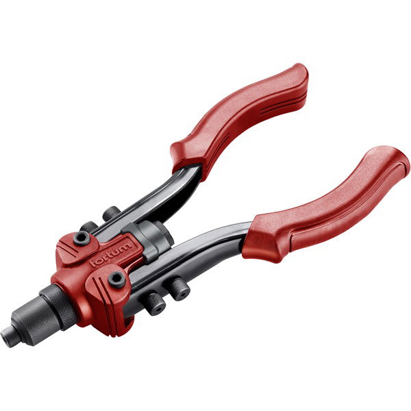 szegecsanya- és popszegecshúzó fogó, 3az1ben, kétkaros; 260mm, CrVMo fej, FORTUM termék fő termékképe