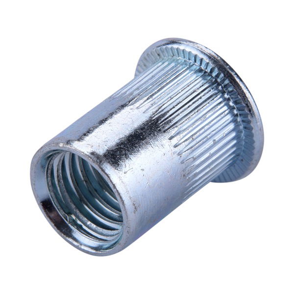 szegecsanya klt. 15 db, M12, POP-NUT, horganyzott acél, kerek, nyitott, lapos peremű, rovátkolt FORTUM termék fő termékképe