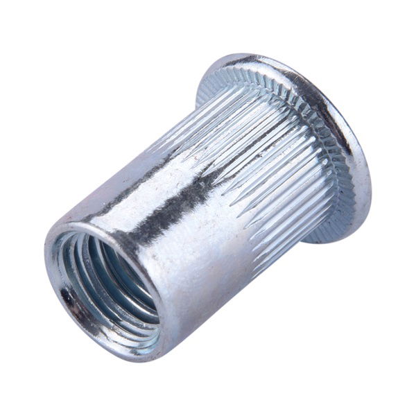 szegecsanya klt. 20 db, M10, POP-NUT, horganyzott acél, kerek, nyitott, lapos peremű, rovátkolt FORTUM termék fő termékképe