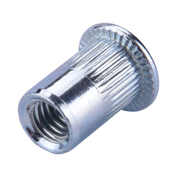 szegecsanya klt. 30 db, M6, POP-NUT, horganyzott acél, kerek, nyitott, lapos peremű, rovátkolt FORTUM termék fő termékképe