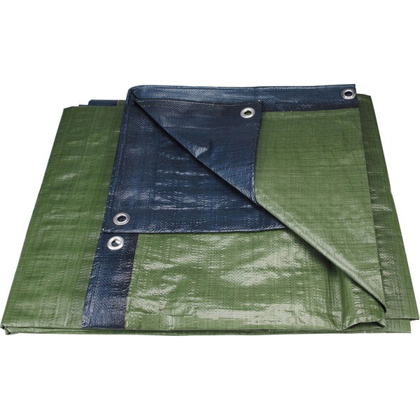 takaróponyva, vízálló, de nem UV álló; 150g/nm, 10×15m névleges méret, valós méret: 9,8×14,8m, PE, lefűző lyukakkal termék fő termékképe
