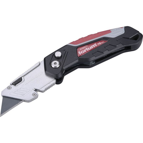 PVC vágókés, 4 db pengével, összehajtható ALU nyél, penge gyorscsere termék fő termékképe