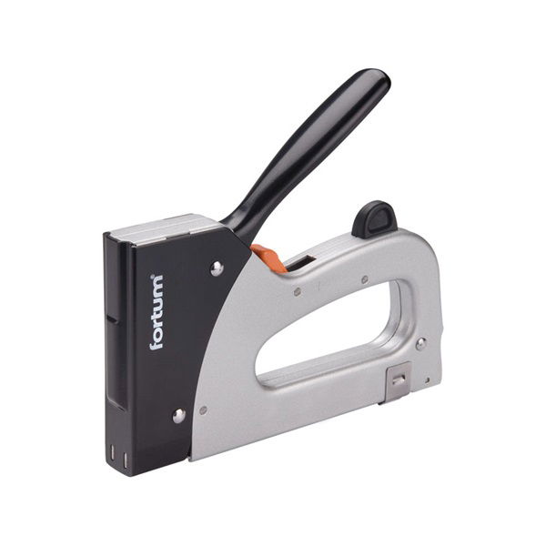 tűzőgép, fémházas, profi, 2 funkciós, tűzőgépkapocs, 6-16×11,3mm, szeg fejjel: 14-16×2×1,2mm FORTUM termék fő termékképe