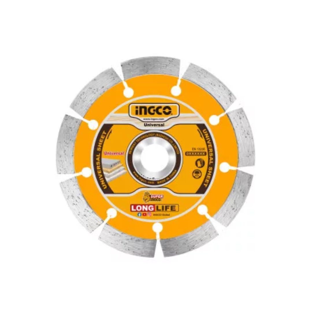 INGCO Gyémánt vágókorong 125 x 10 x 22,2 mm szegmentált termék fő termékképe