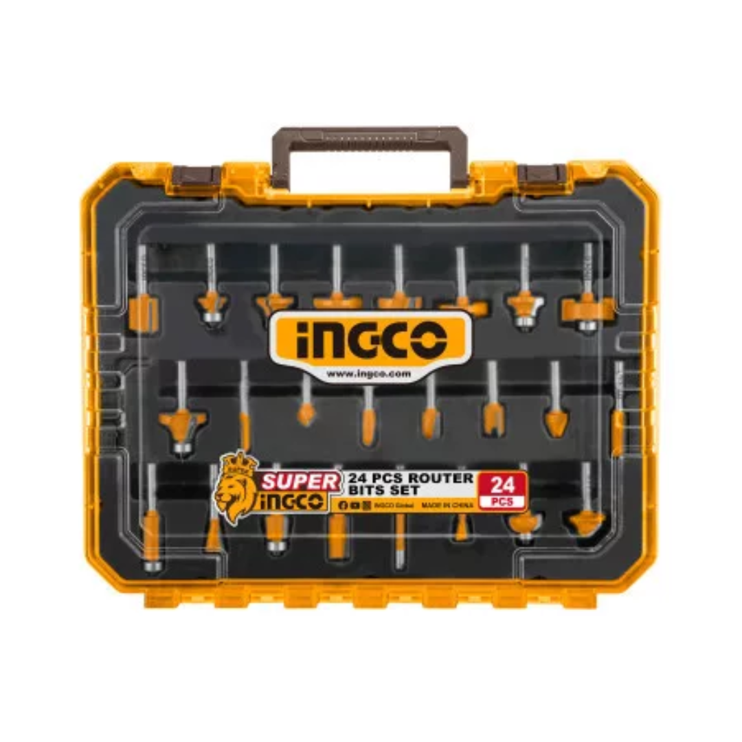 INGCO Felsőmaró készlet 24 részes 6 mm termék fő termékképe