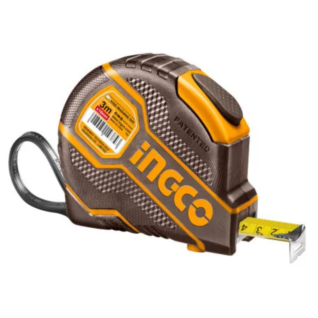 INGCO Mérőszalag 3 m x 16 mm gumírozott termék fő termékképe
