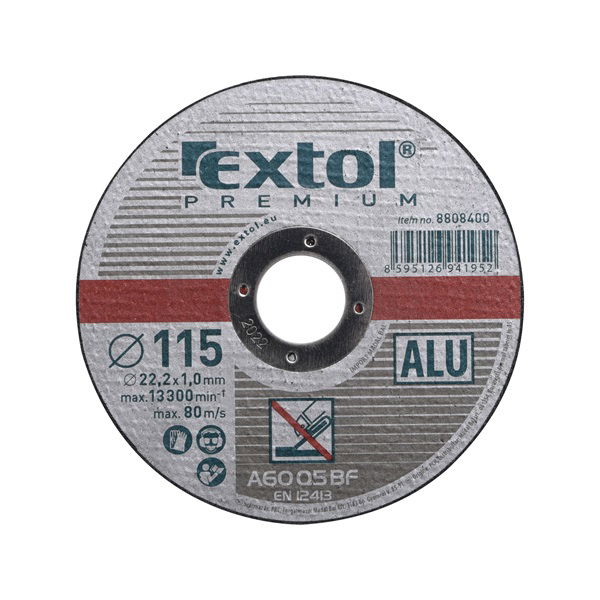 vágókorong alumíniumhoz, szürke; 115×1,0×22,2mm, max 13300 ford/perc termék fő termékképe