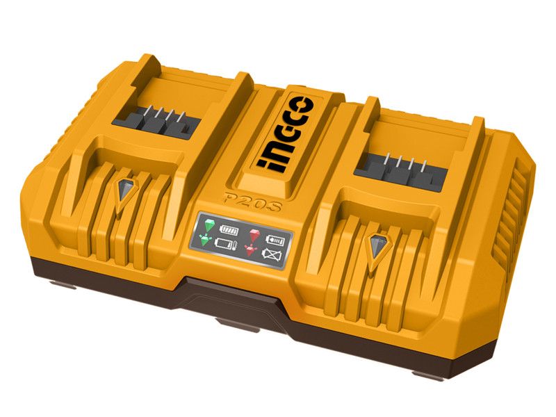 INGCO Dupla akkumulátor töltő 8,0 A 20 V termék fő termékképe