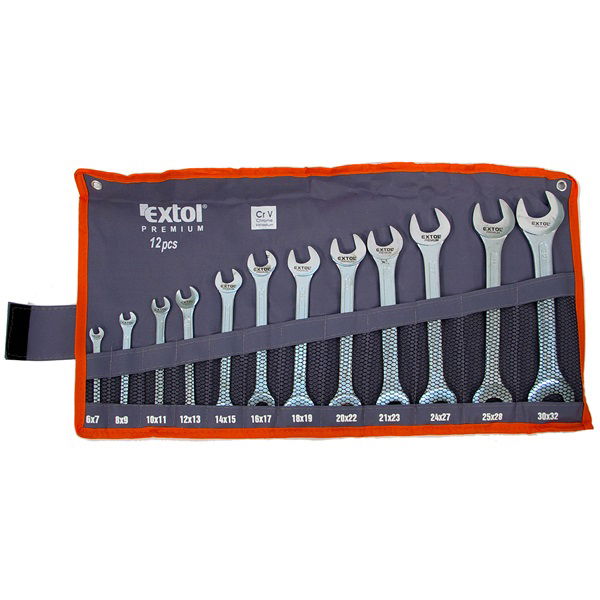 villáskulcs klt., CrV., vászon tartóban; 12db, 6-32mm termék fő termékképe