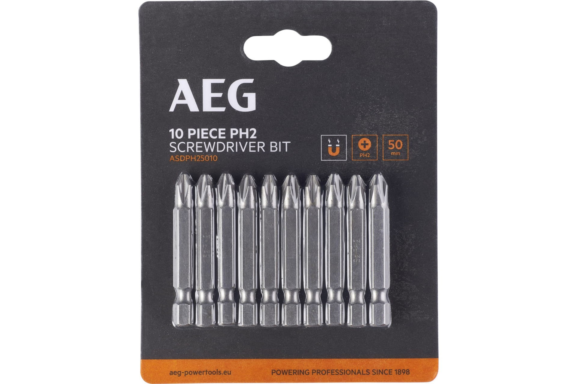AEG ASDPH25010 50mm PH2 csavarozó bit 10db/bliszter termék fő termékképe