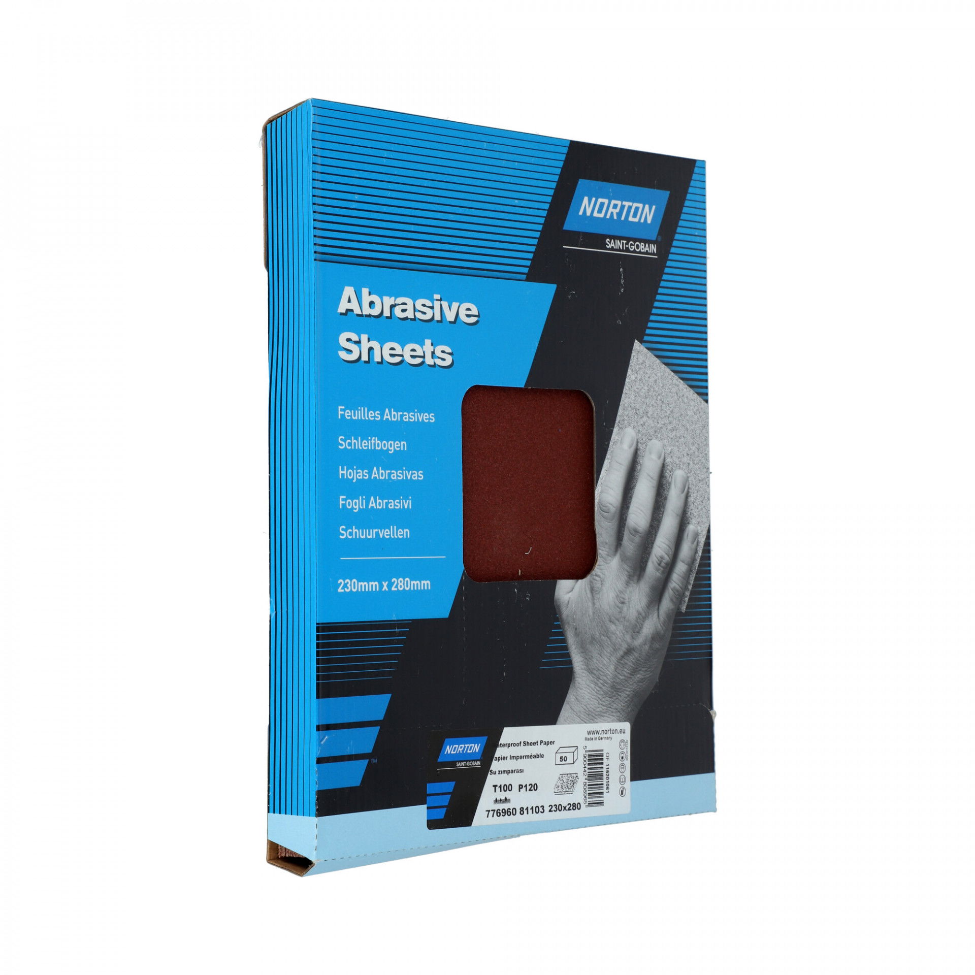 Norton T100 vízálló csiszolópapír 230x280mm P120, 50 db/csomag termék fő termékképe