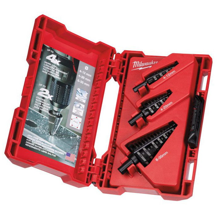 Milwaukee Lépcsős fúró készlet, 3 részes termék fő termékképe